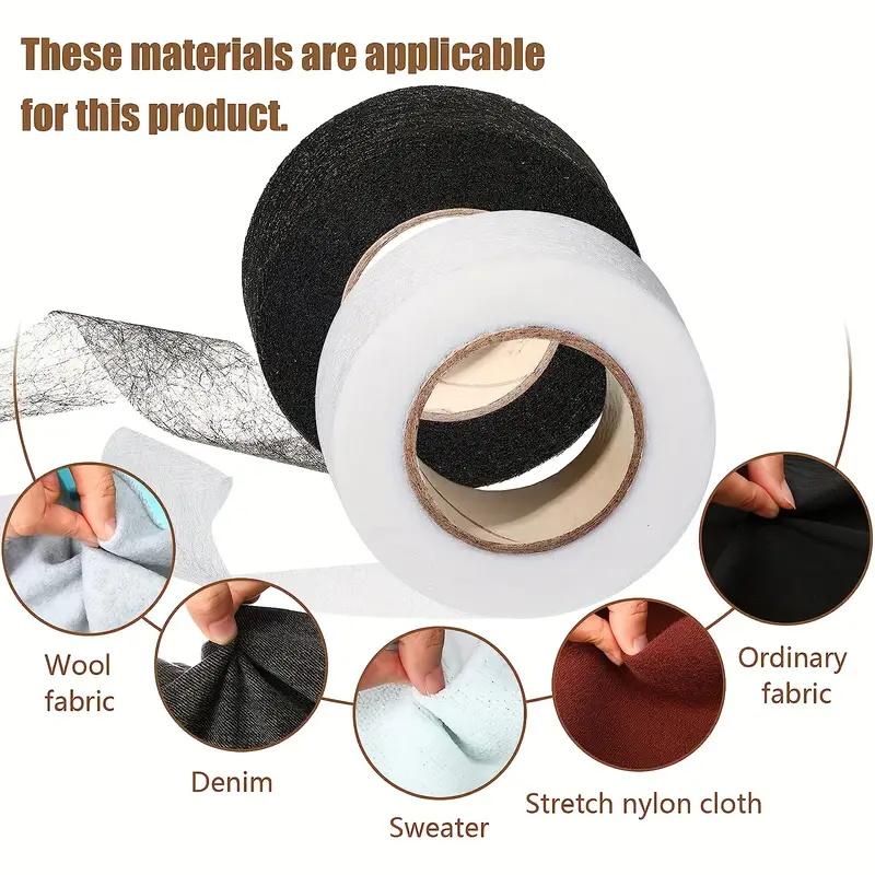 Hem Tape Fusible - Rouleaux de ruban adhésif thermofusible double