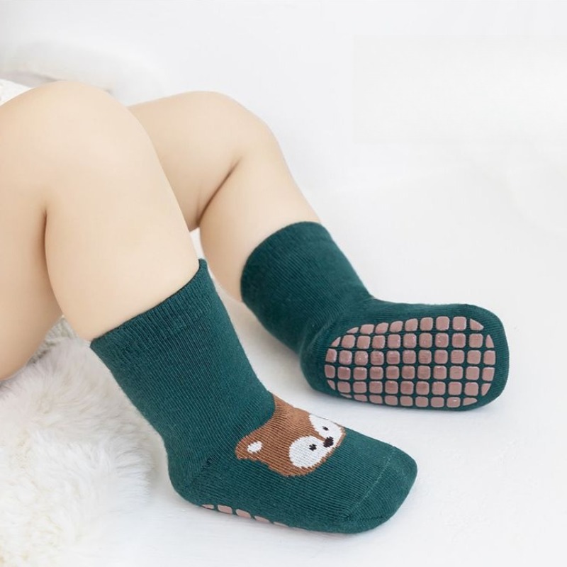 Gripper Foot Walking - Chaussettes antidérapantes pour bébé en coton,