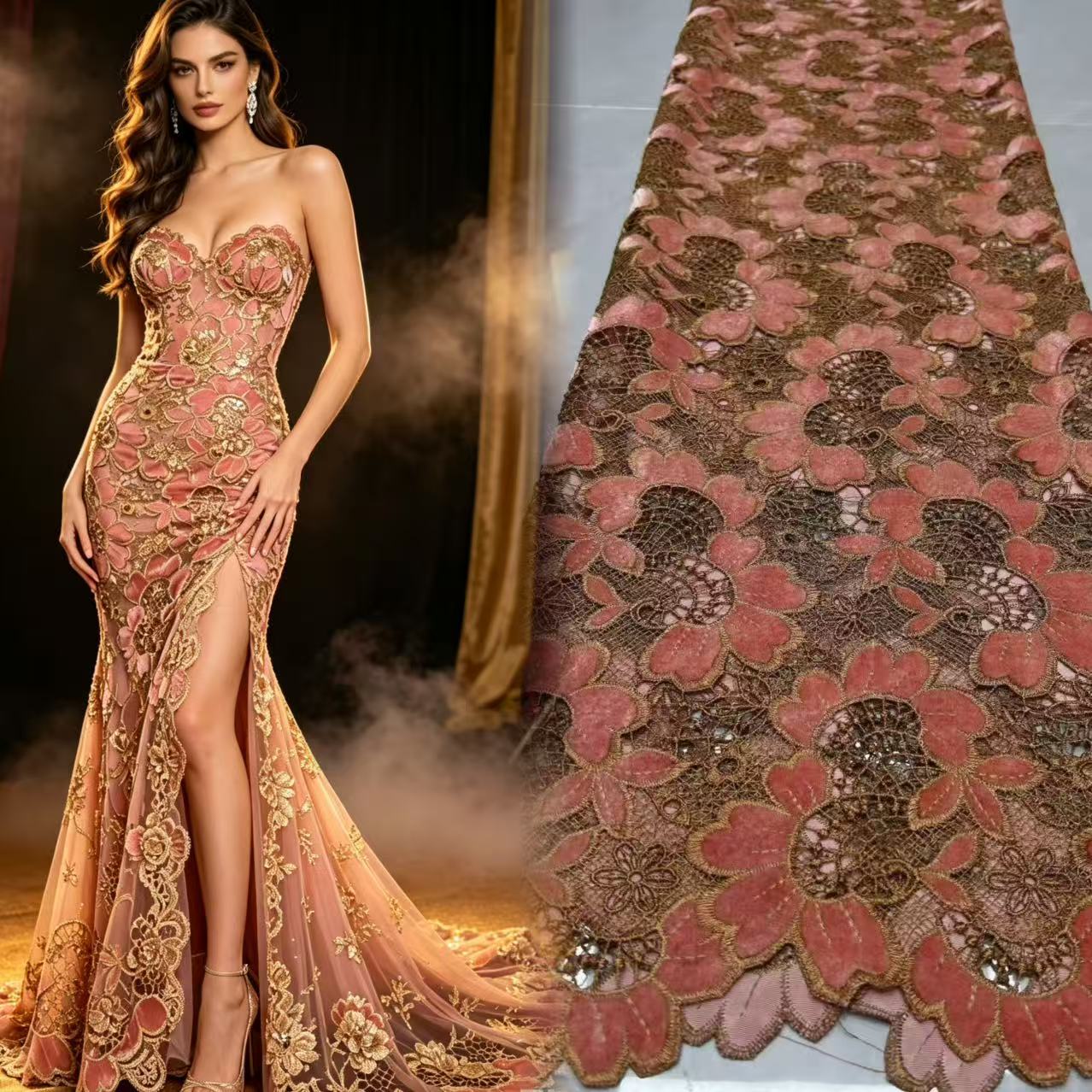 Sewing Velvet Fabric - Nouveau Tissu en Velours et Dentelle