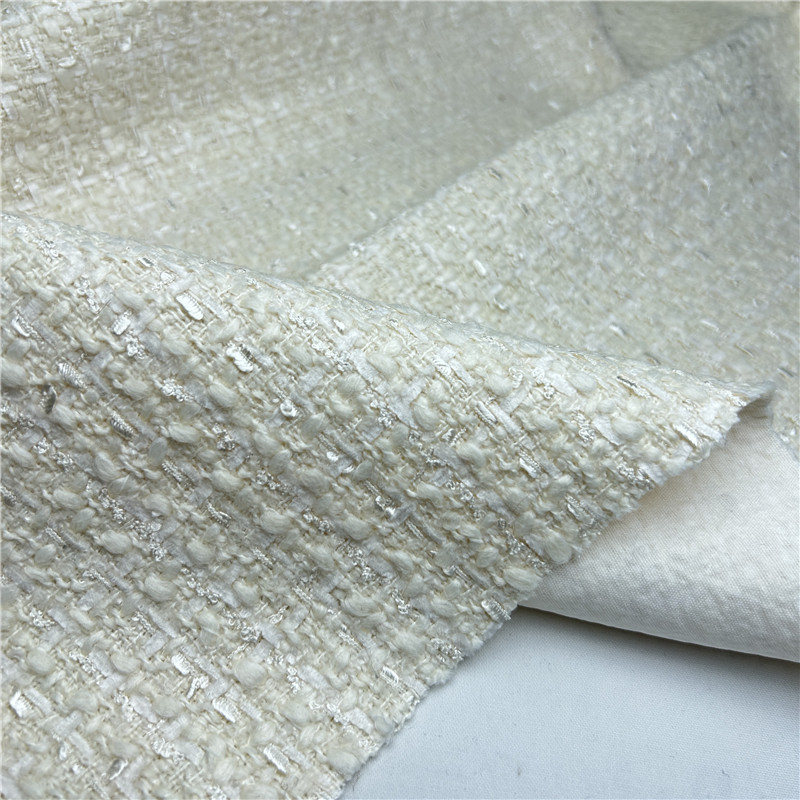 Sewing Tweed - Beige français luxe drapé frange tissé