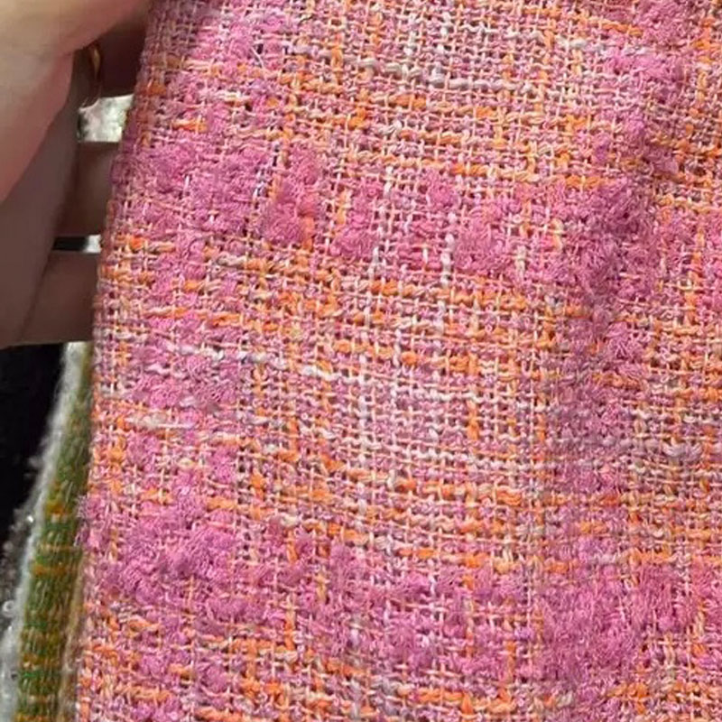 Sewing Tweed - Tissu en tweed tressé teint en