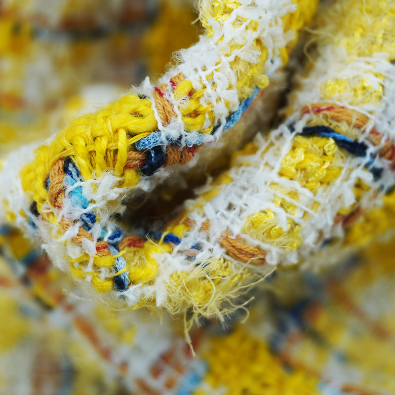 Tissu Bouclé Jaune Multicolore - Sewing Tweed avis et prix