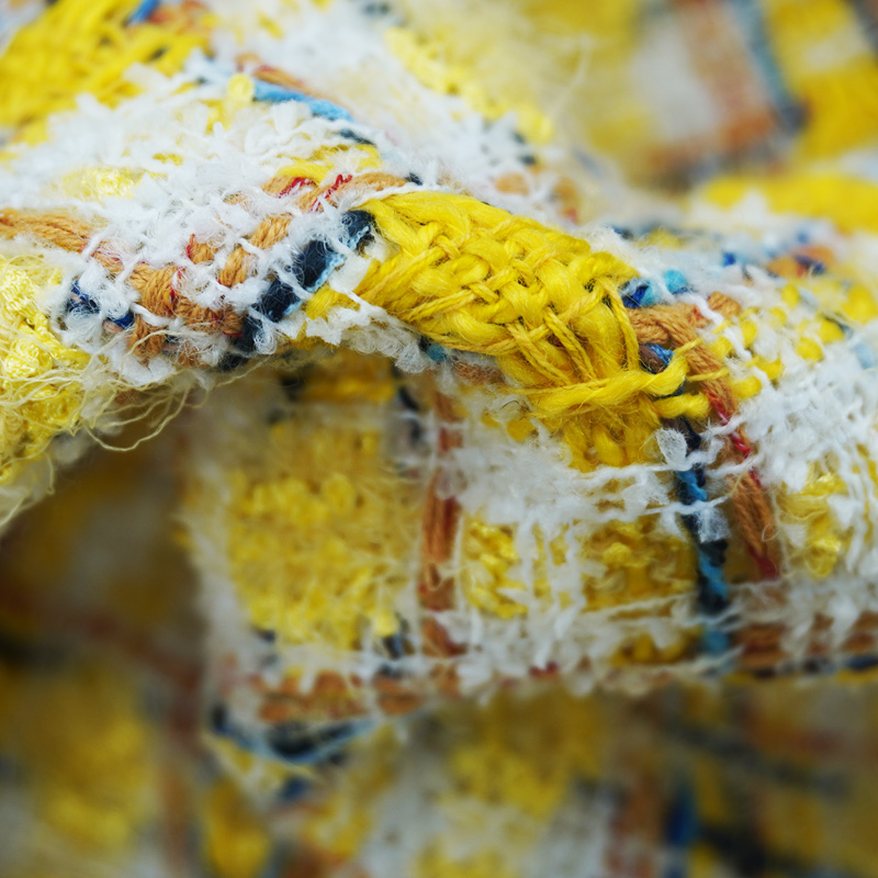Tissu Bouclé Jaune Multicolore - Sewing Tweed avis et prix
