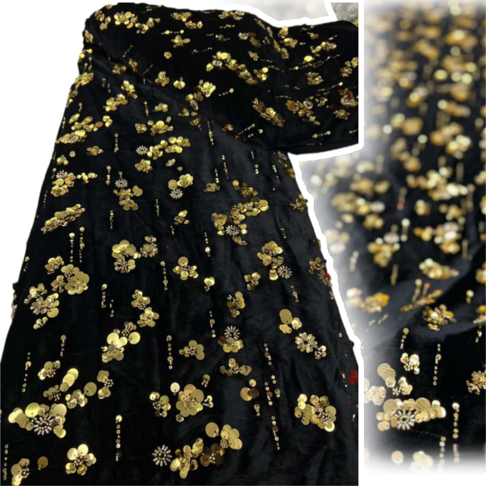 Tissu africain en dentelle de  - Sewing Velvet Fabric avis et prix