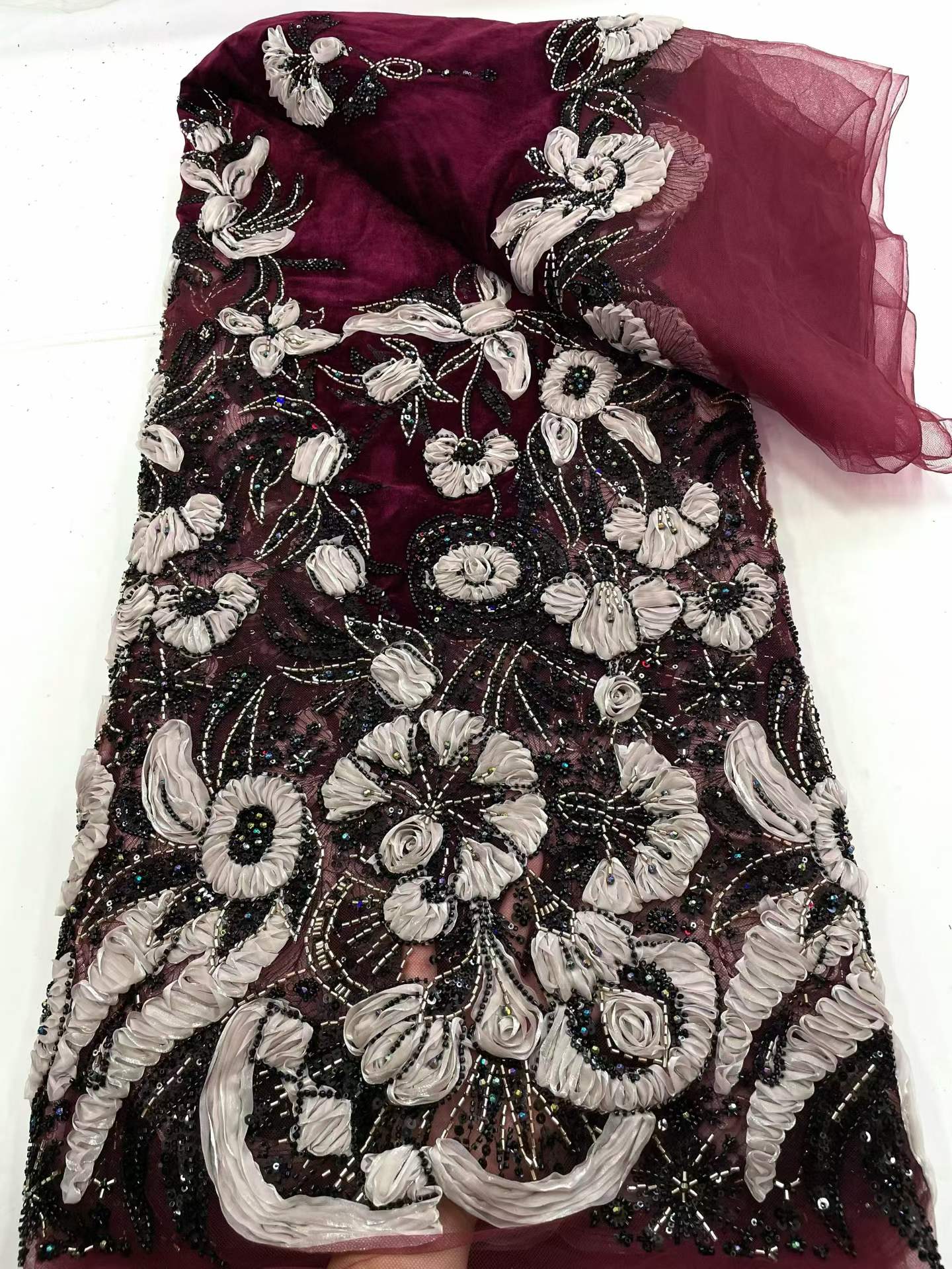 Tissu de dentelle en velours à - Sewing Velvet Fabric avis et prix