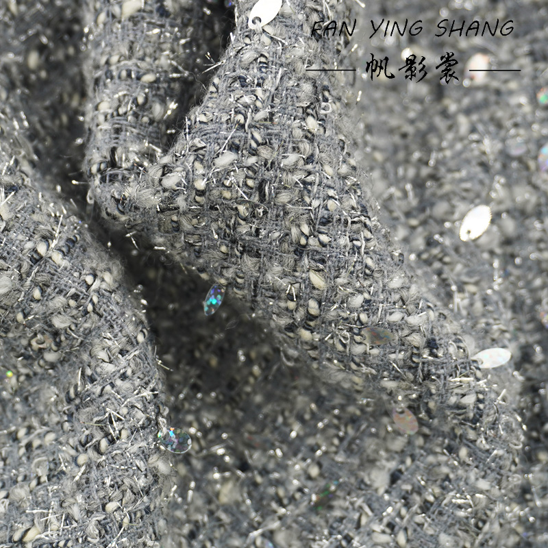 2025 mode gris paillettes lain - Sewing Tweed avis et prix