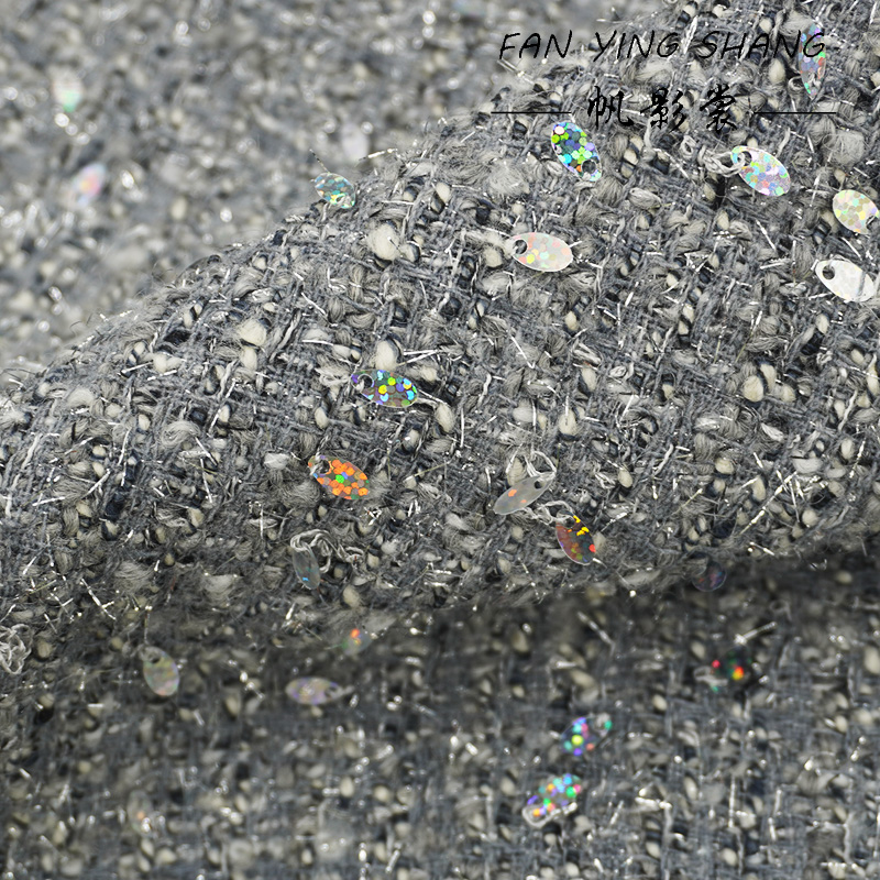 2025 mode gris paillettes lain - Sewing Tweed avis et prix